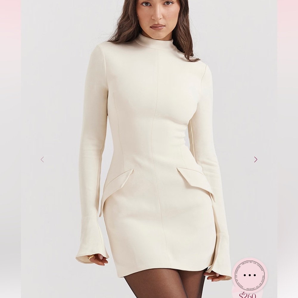 House  of can cream dress M (long)